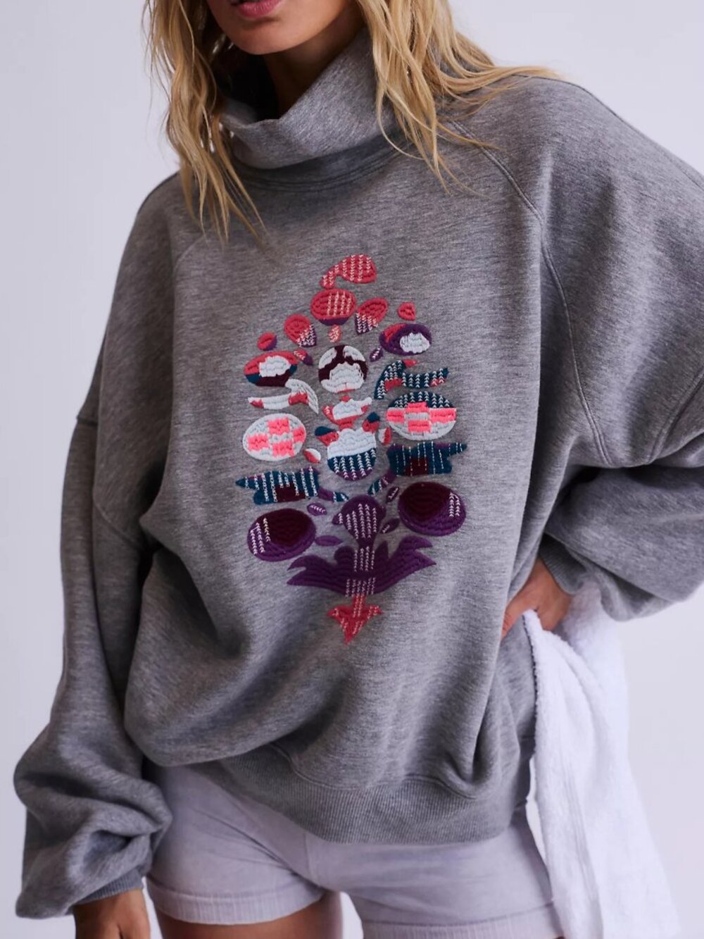FP Movement by Free People On Your Mark Logo Mock Neck Pullover [$218] | SIZE XS